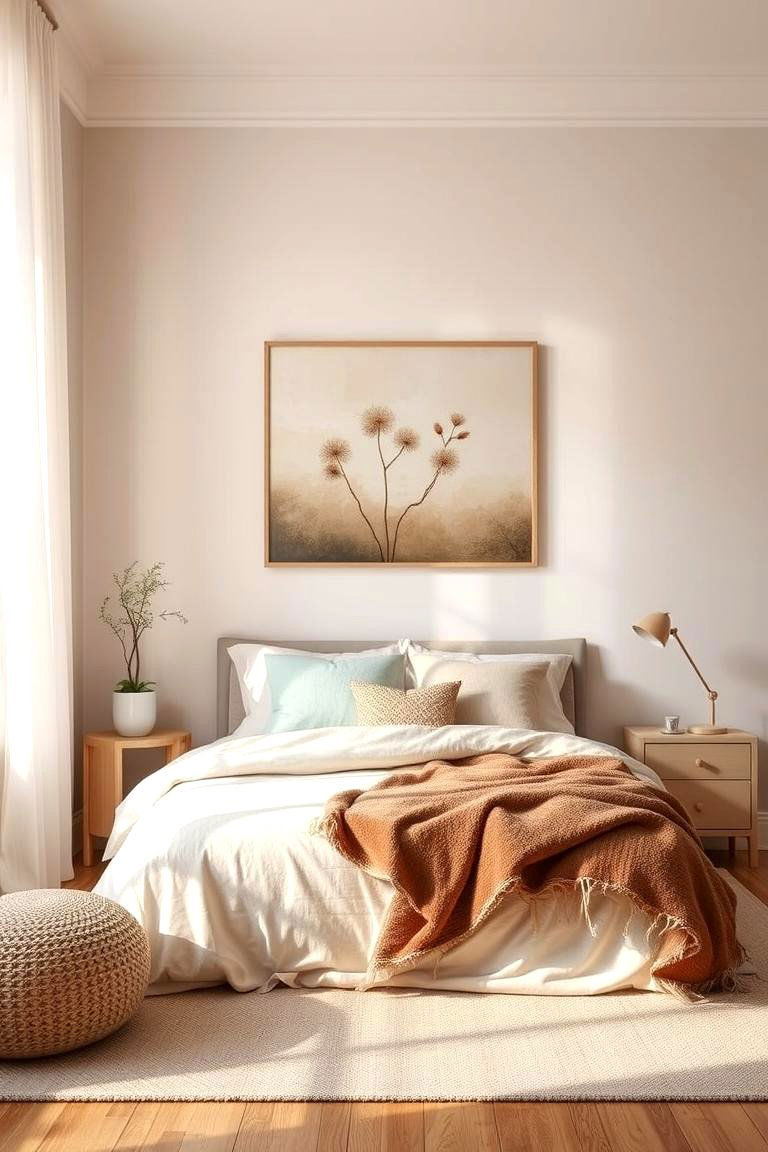 Creating a Focal Point with Art - 24 Cozy Bedroom Ideas