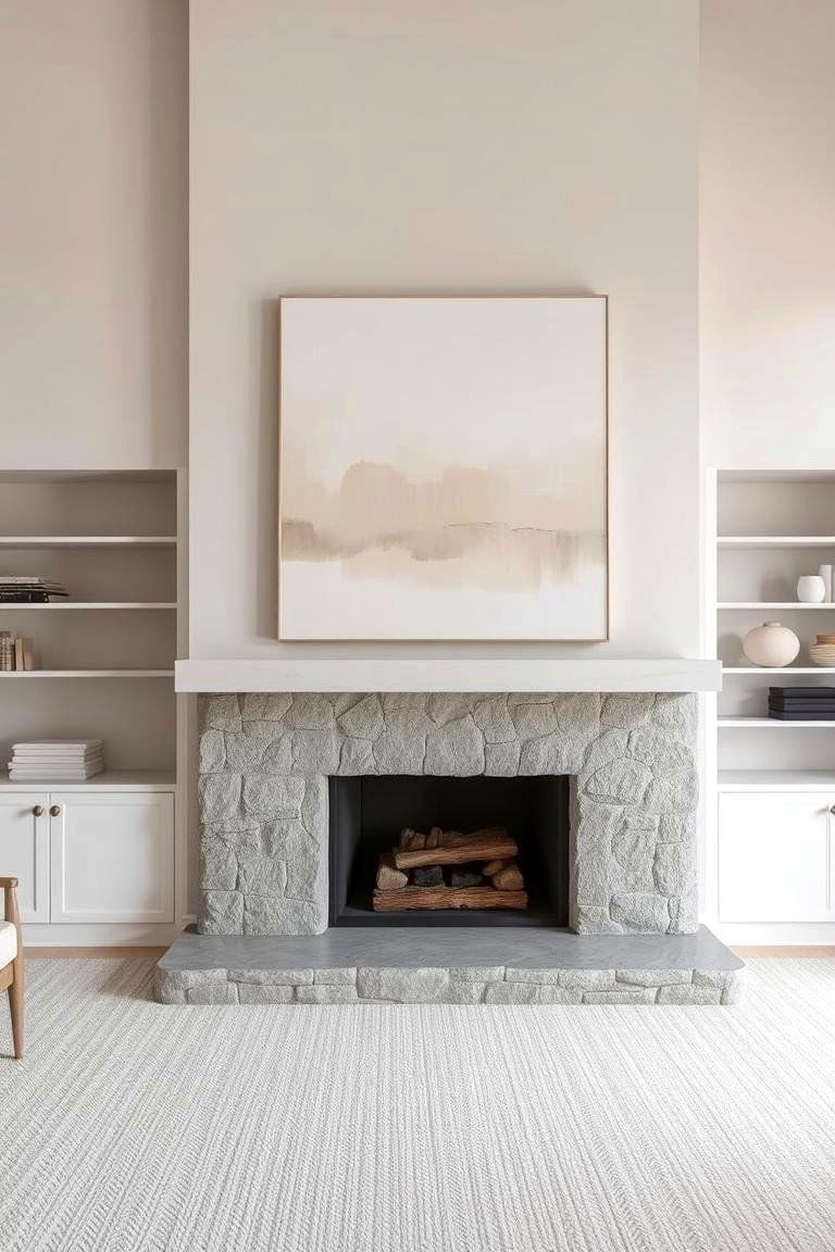 Creating a Focal Point with a Fireplace - 24 Neutral Living Room Ideas