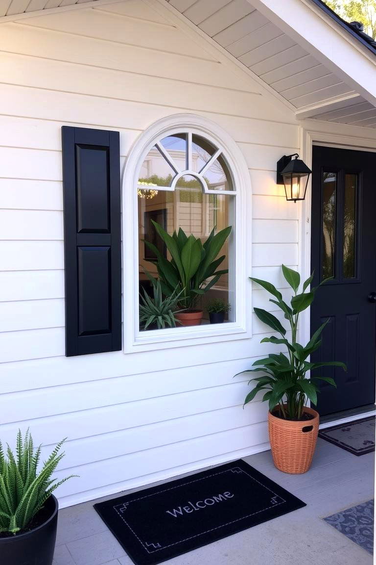 Creating a Gallery Effect Indoors - 24 single story white house black trim