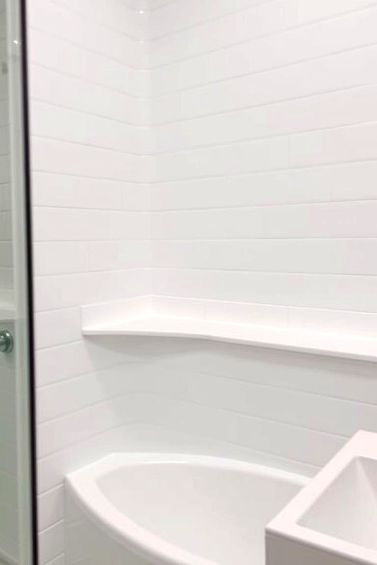 Creating a Half Wall with a Curved or Angled Top Edge - 24 Half-wall Tile Bathroom Ideas