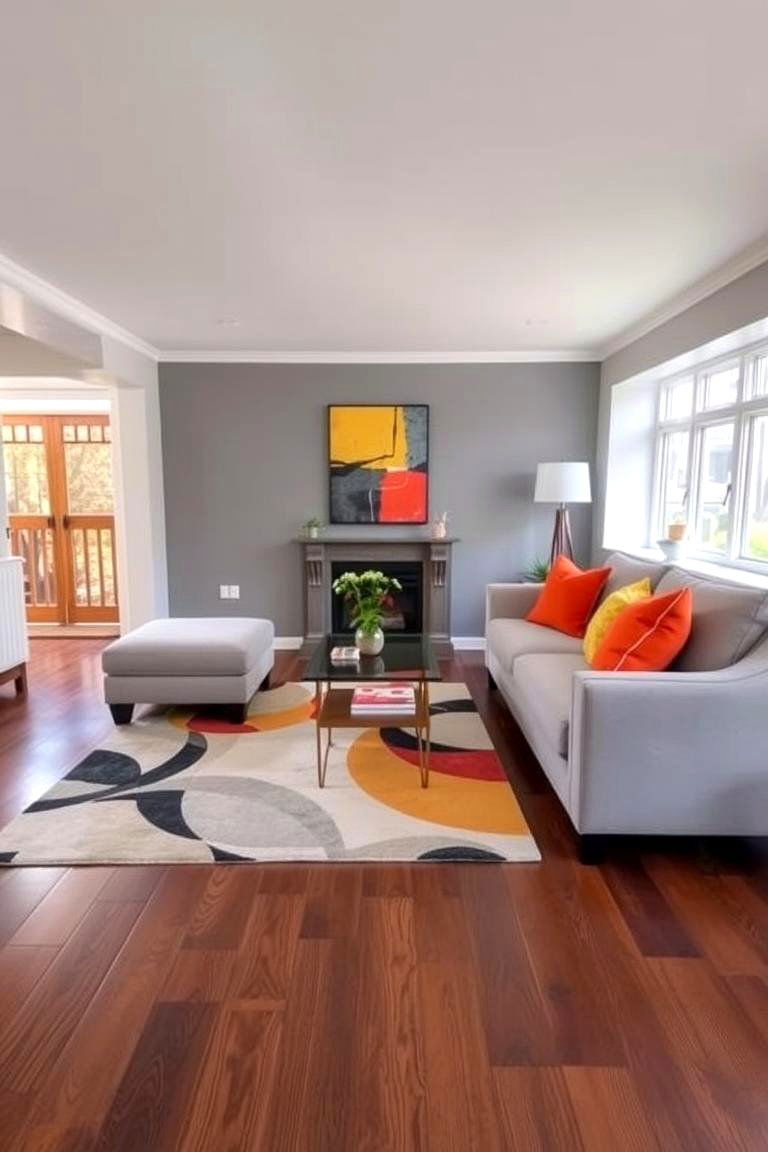Creating a Warm and Inviting Atmosphere with Textiles - 24 Grey Living Room With Dark Wood Floors