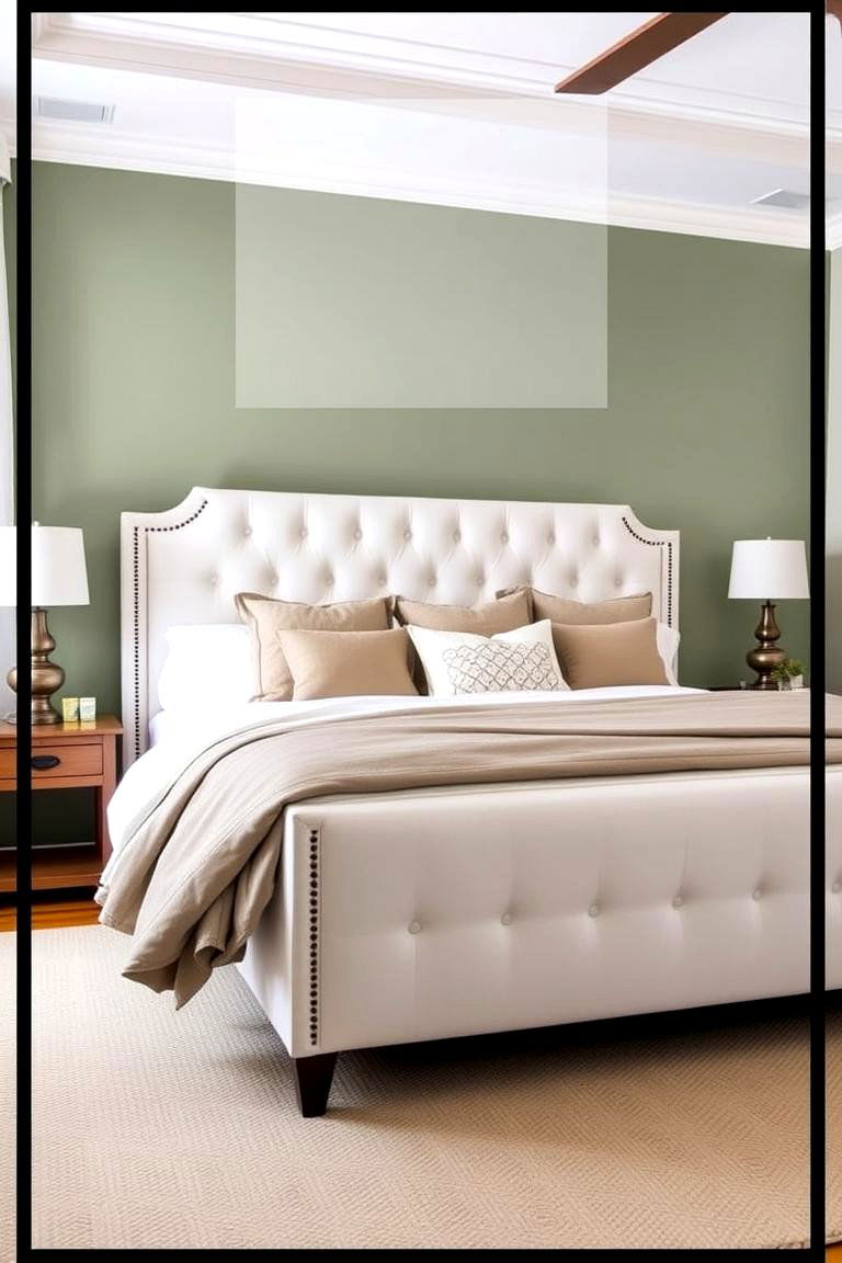 Creating an Accent Wall - 24 Sage Green Bedroom Ideas