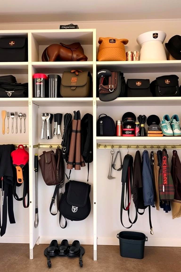 Creating an Open Shelving System for Easy Access - 24 Tack Room Ideas