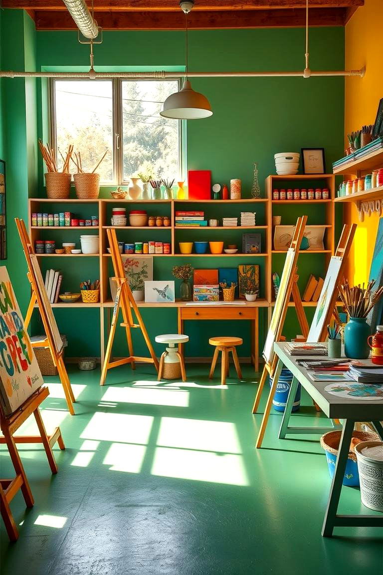 Creative Art Studio - 24 Homeschool Room Ideas