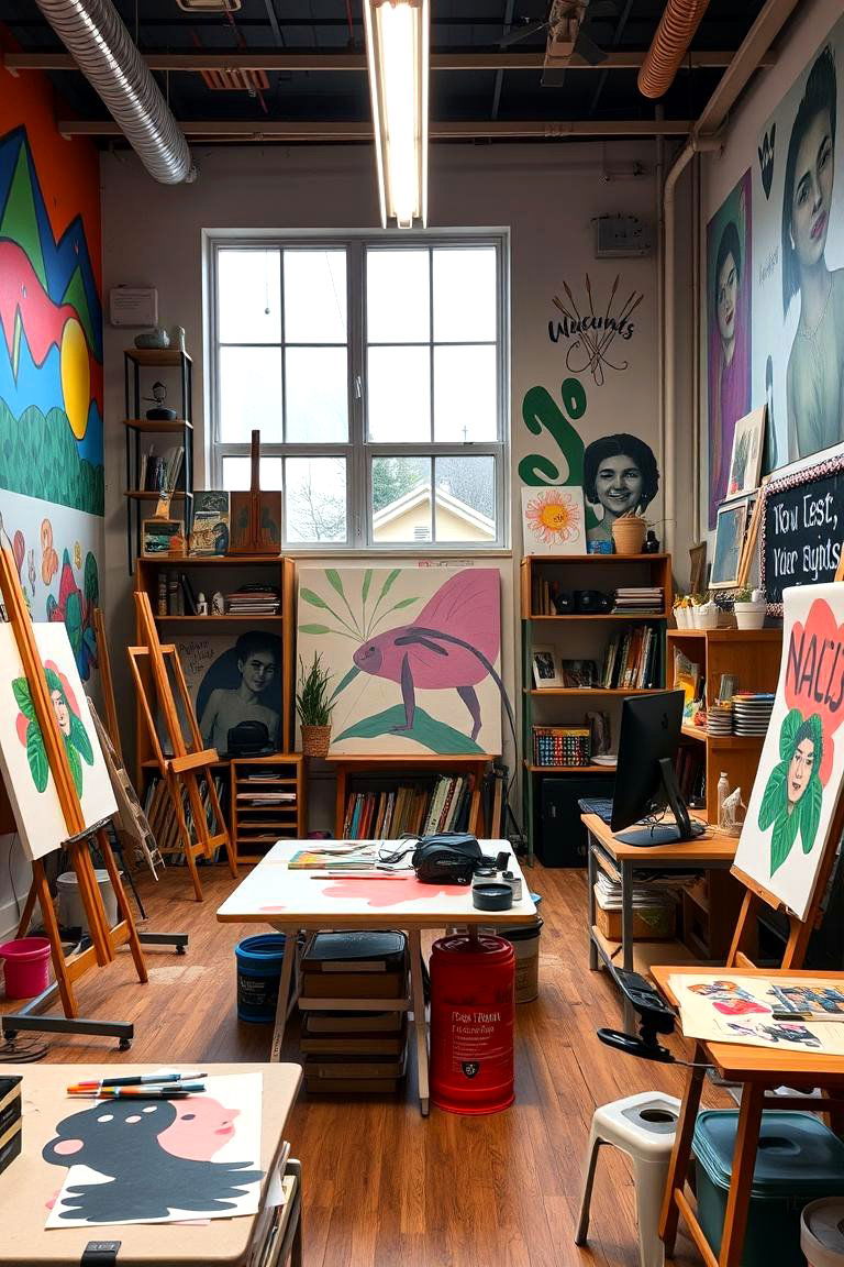 Creative Art Studio - 24 Teen Hangout Room Ideas