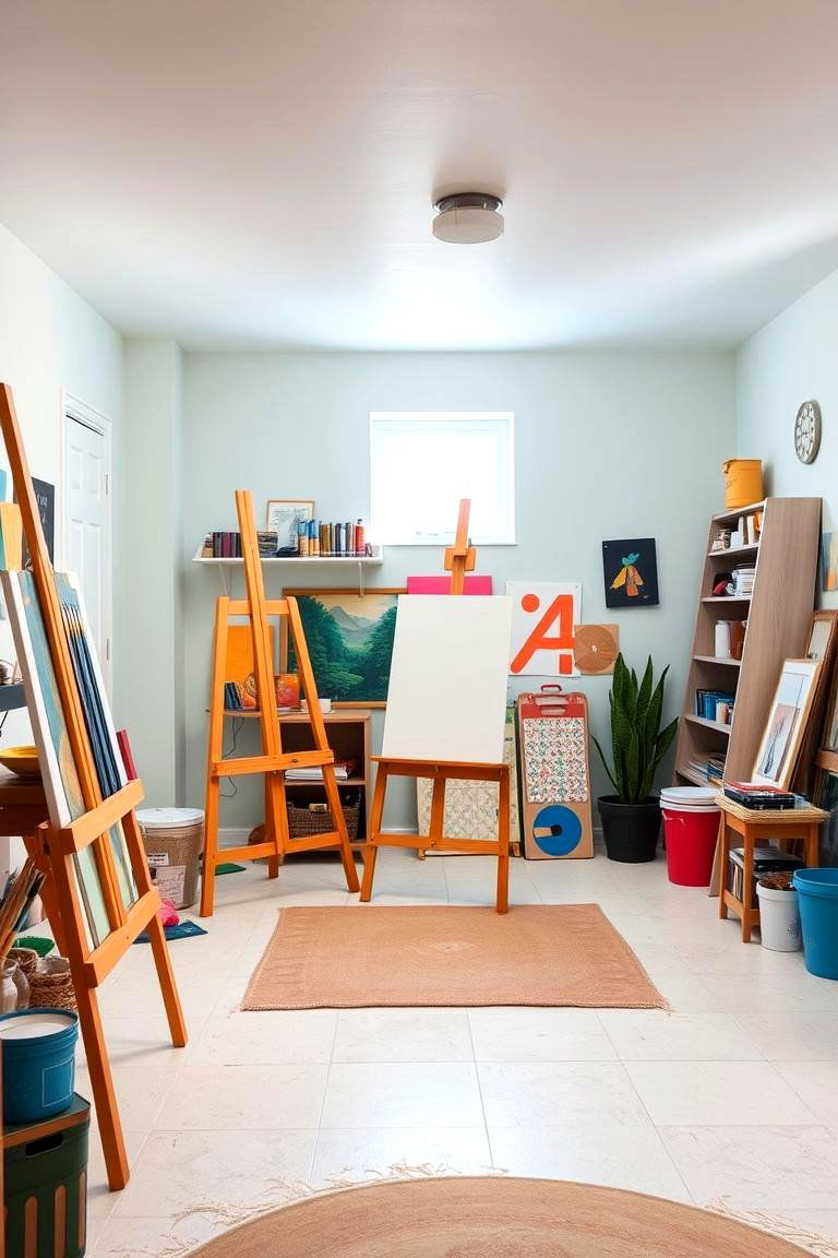 Creative Art Studio Office - 24 basement office ideas