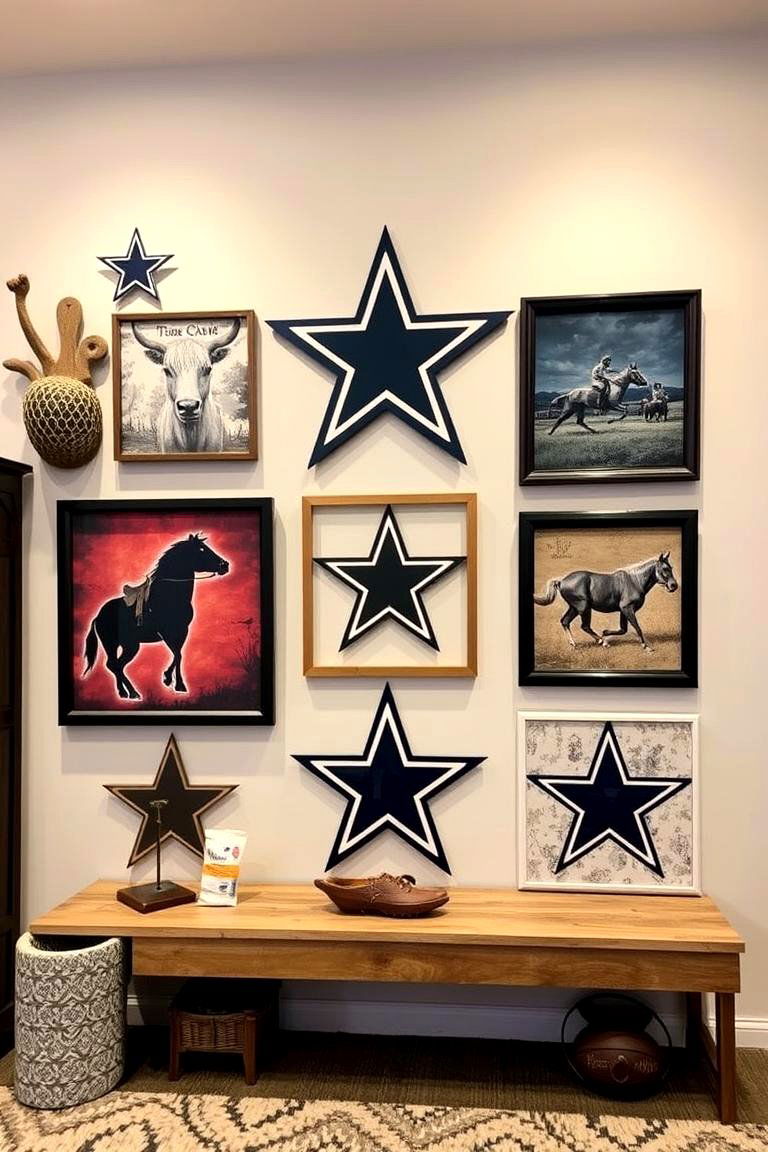 Creative Cowboys Wall Art and Accents - 24 Dallas Cowboys Man Cave Ideas