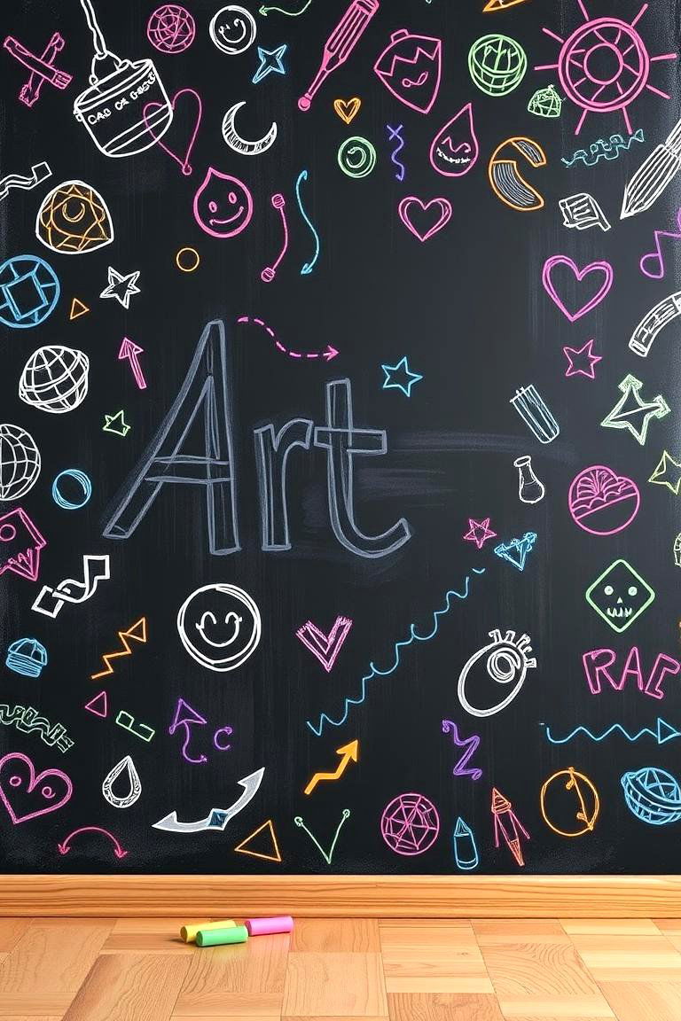 Creative DIY Art Chalkboard - 24 Chalkboard Wall Ideas