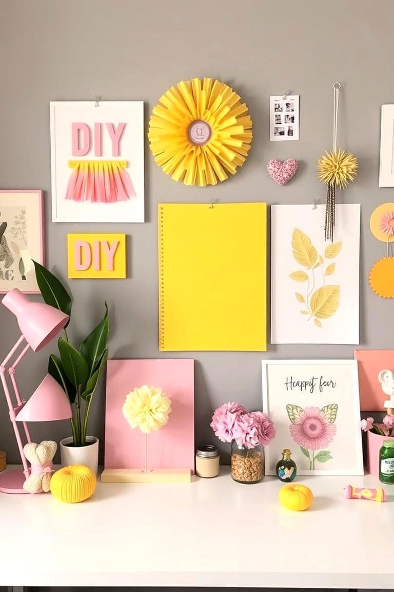 Creative DIY Projects for Personalized Decor - 24 How to Decorate With Yellow and Pink