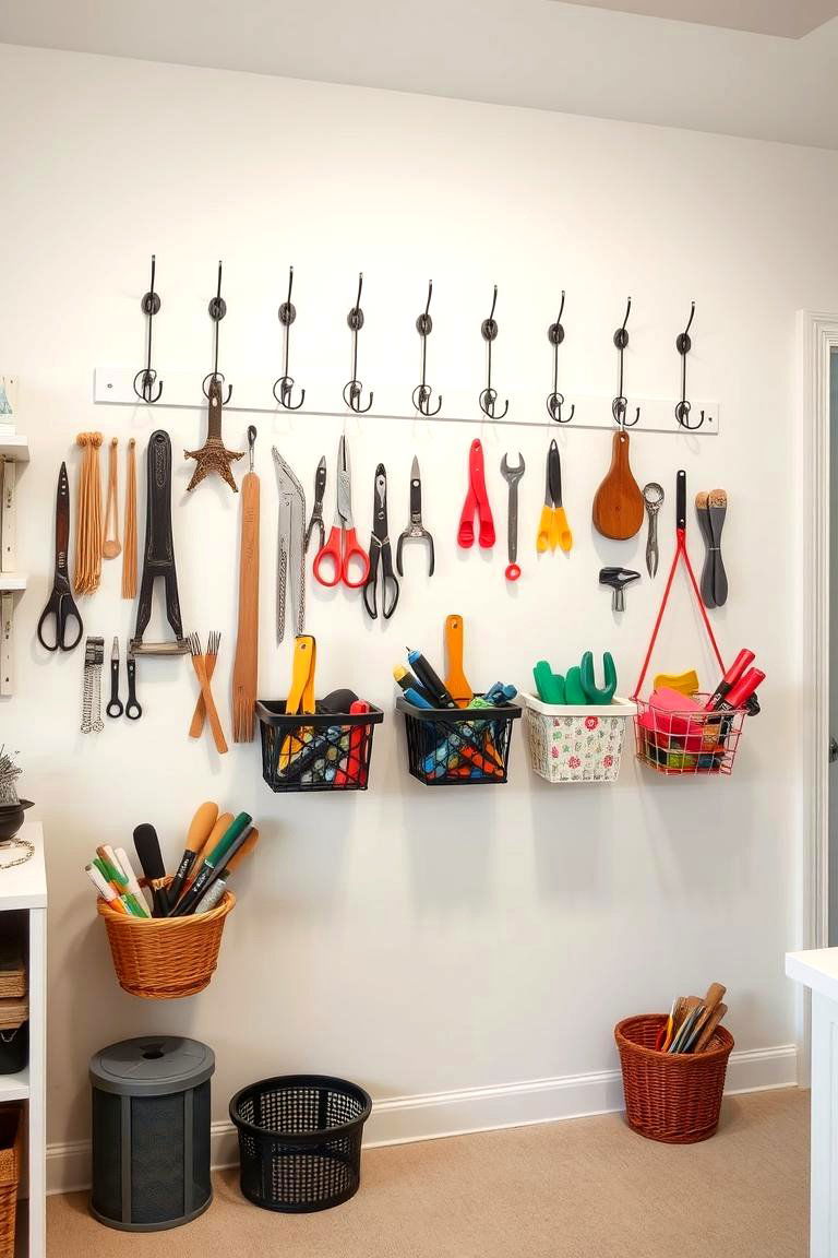 Creative Hanging Systems for Tools - 24 Craft Room Organization Ideas