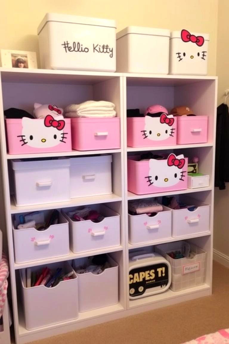 Creative Hello Kitty Storage Solutions - 24 Hello Kitty Bedroom Ideas
