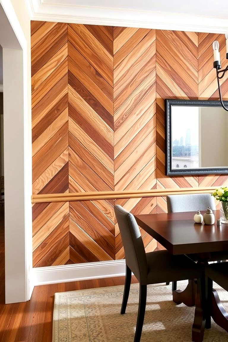 Creative Herringbone Pattern Molding - 24 Wall Molding Ideas