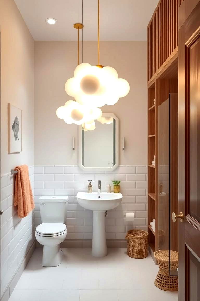 Creative Lighting Fixtures - 24 Kids Bathroom Ideas