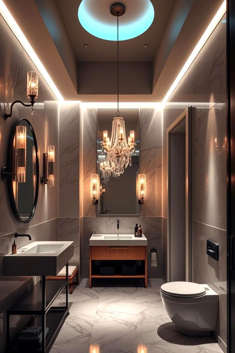 Creative Lighting Solutions - 24 Hall Bathroom Ideas