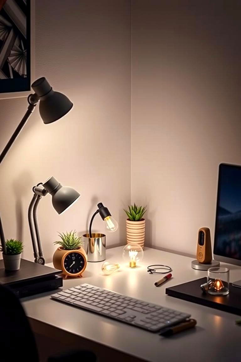 Creative Lighting - 24 Desk Decor Ideas