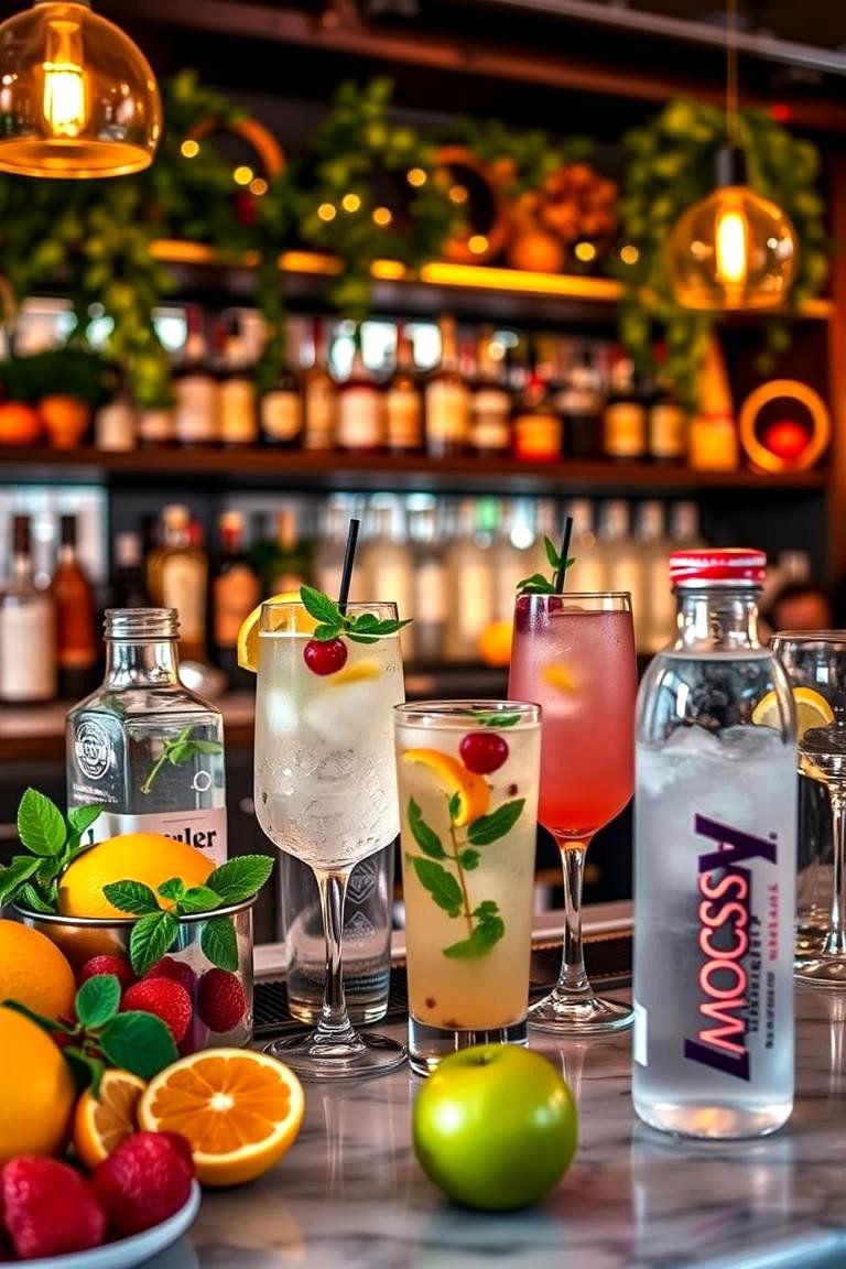 Creative Mocktail Bar - 24 Wedding Shower Ideas