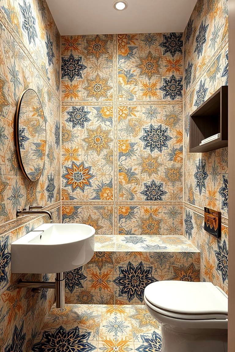 Creative Patterned Tiles - 24 Cozy Bathroom Ideas