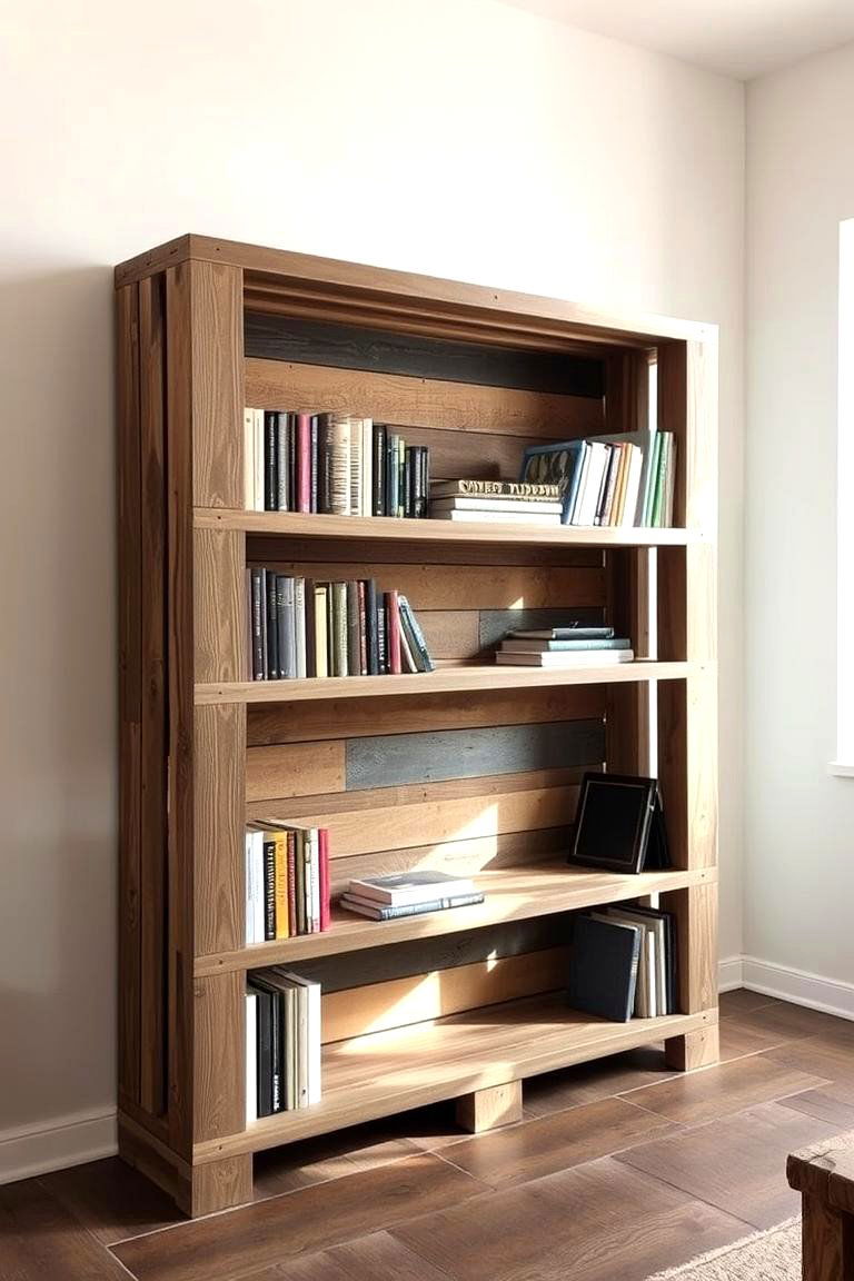 Creative Repurposed Pallet Shelf - 24 Bookshelf Decor Ideas