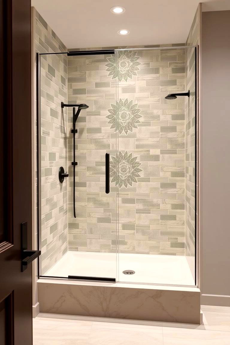 Creative Shower Enclosures - 24 Sage Green and Cream Bathroom Ideas