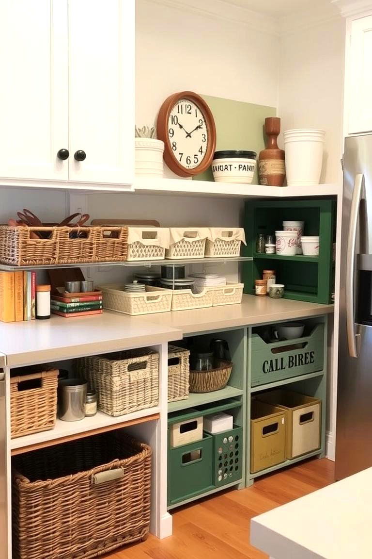 Creative Storage Solutions - 24 Shabby Chic Kitchen Ideas