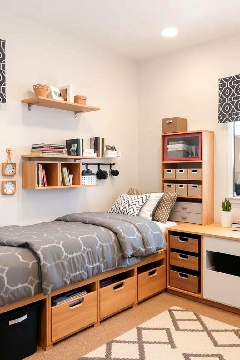 Creative Storage Solutions - 24 Student Bedroom Design Ideas
