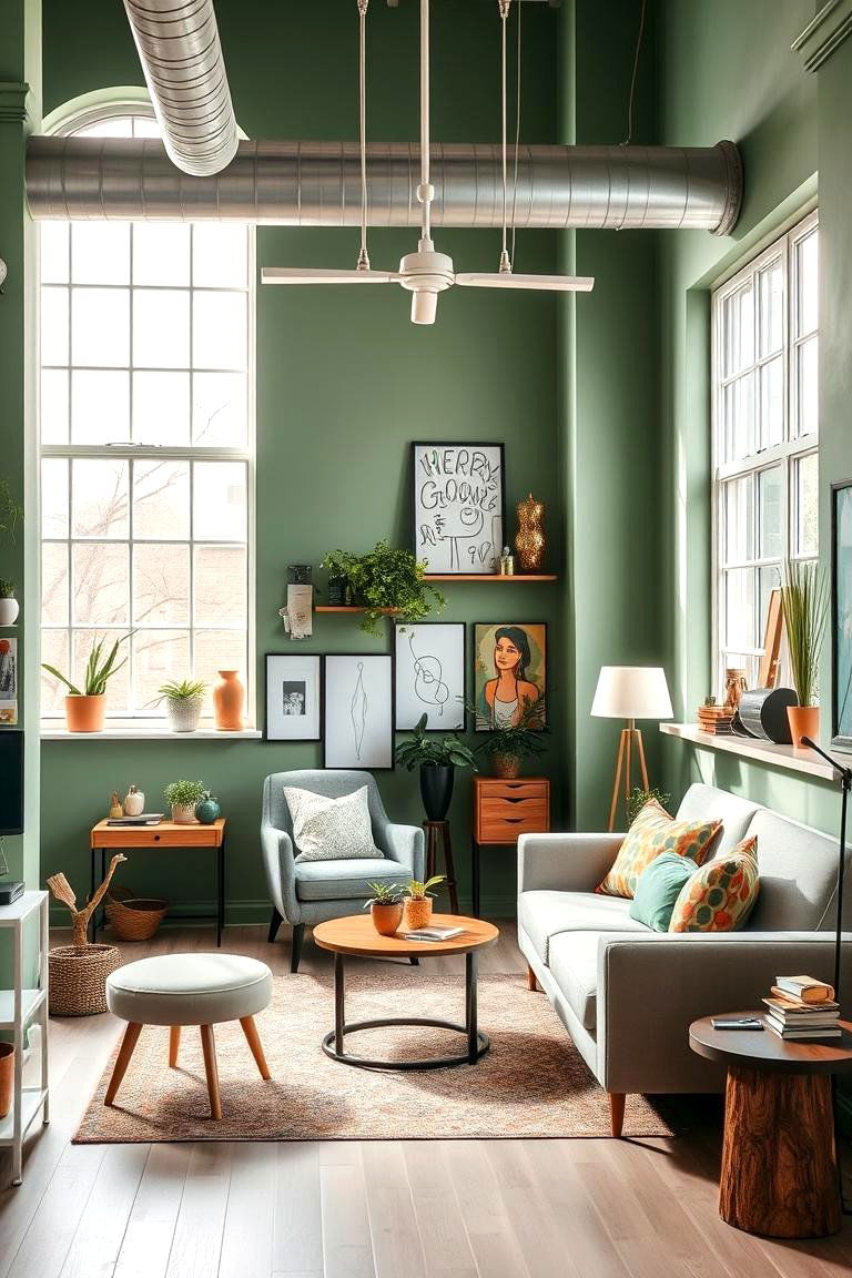 Creative Studio Environment - 24 Sage Green Paint Color Ideas
