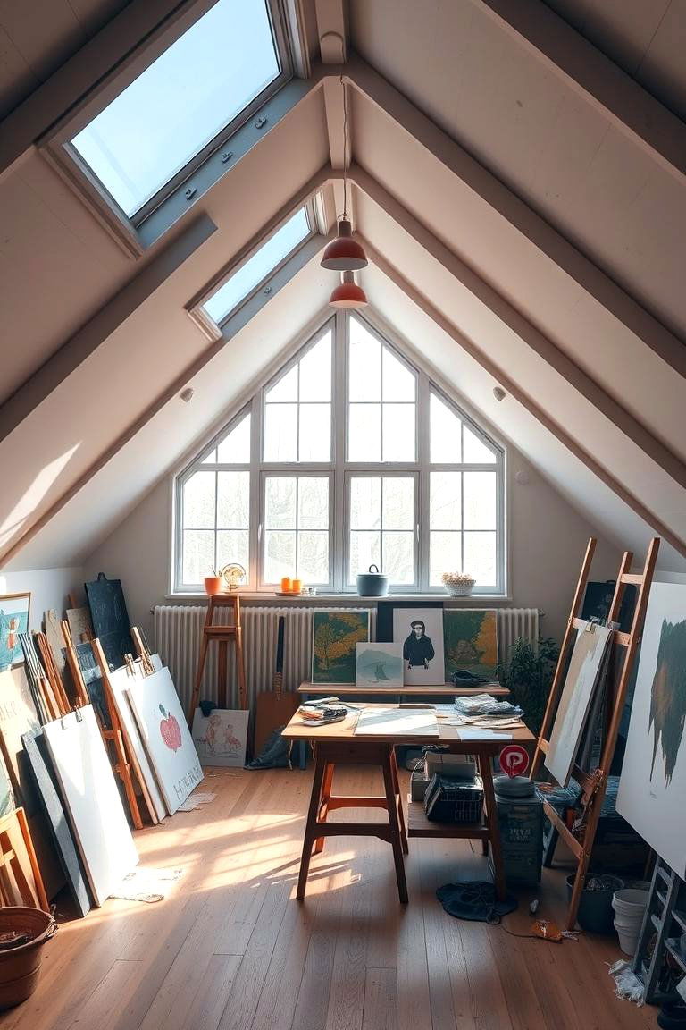 Creative Studio - 24 attic room ideas