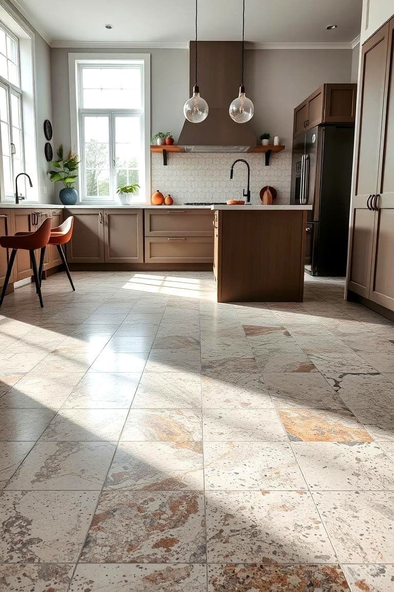 Creative Texture Blend - 24 Terrazzo Kitchen Floor Ideas