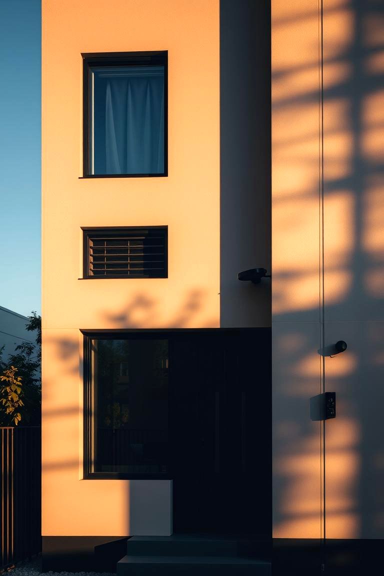 Creative Use of Lighting and Shadows - 24 beige and black house exterior ideas