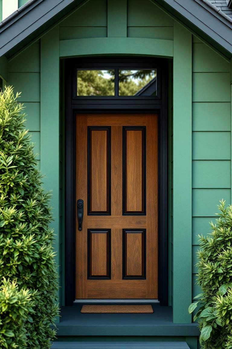 Creative Use of Natural Colors - 24 Forest Green House With Black Trim
