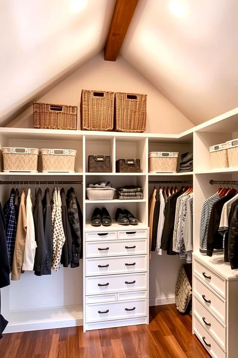 Creative Use of Overhead Space - 24 Sloped Ceiling Closet Ideas
