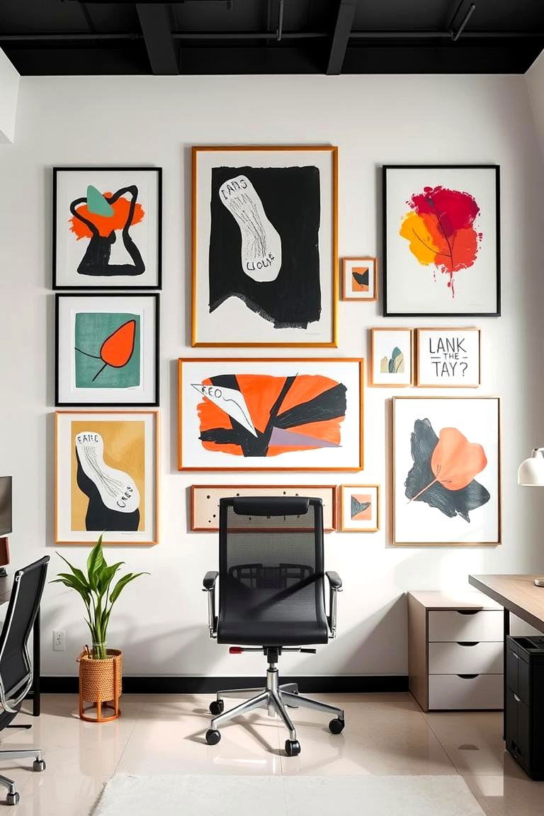 Creative Wall Art Displays - 24 Small Office Ideas