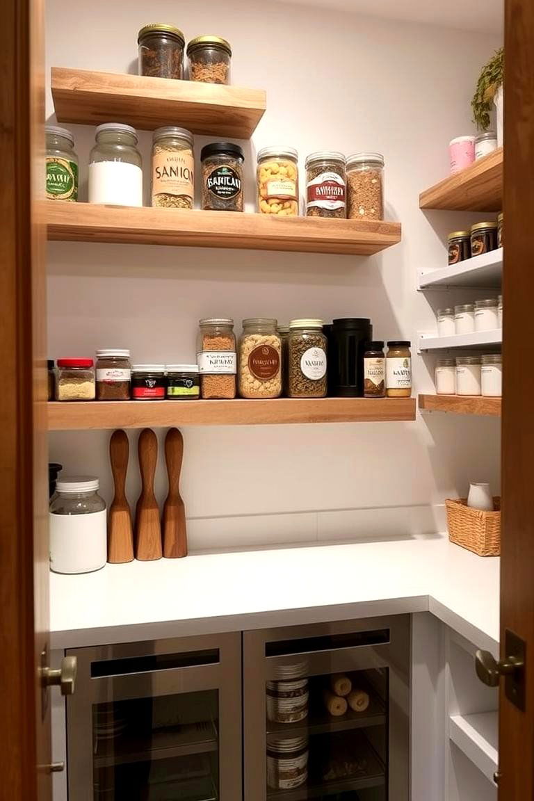 Creative Wall Shelves - 24 Small Pantry Ideas