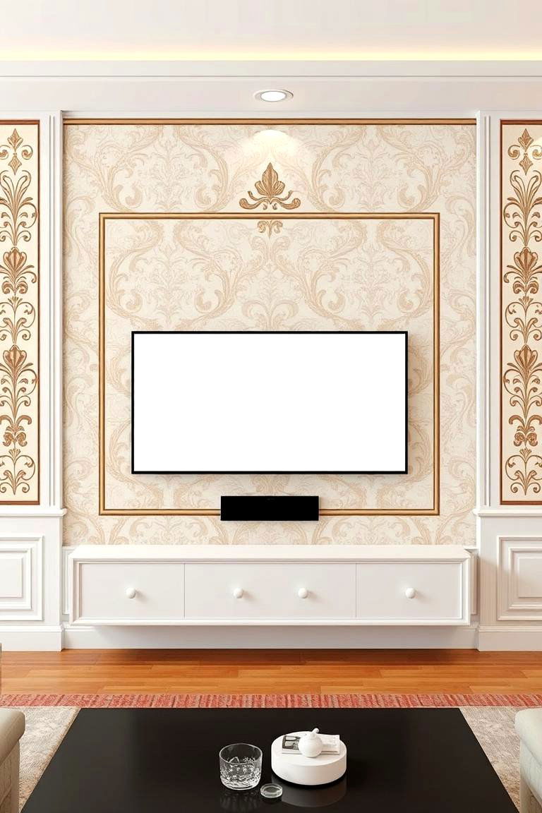 Creative Wallpaper Borders - 24 Tv Accent Wall Ideas