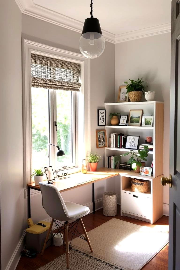 Creative Workspace Nook - 24 Kitchen Bay Window Ideas