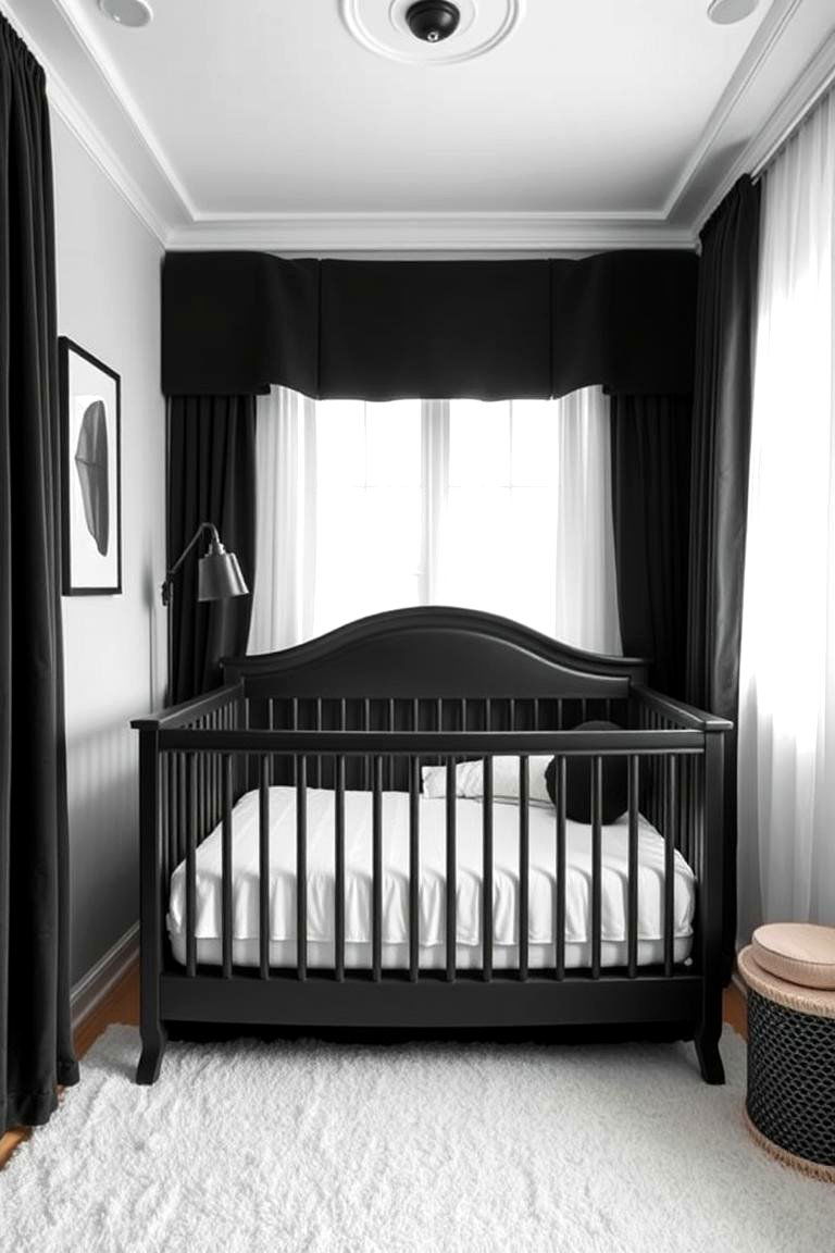 Crib Bedding in Bold Contrast - 24 Black and White Nursery Ideas