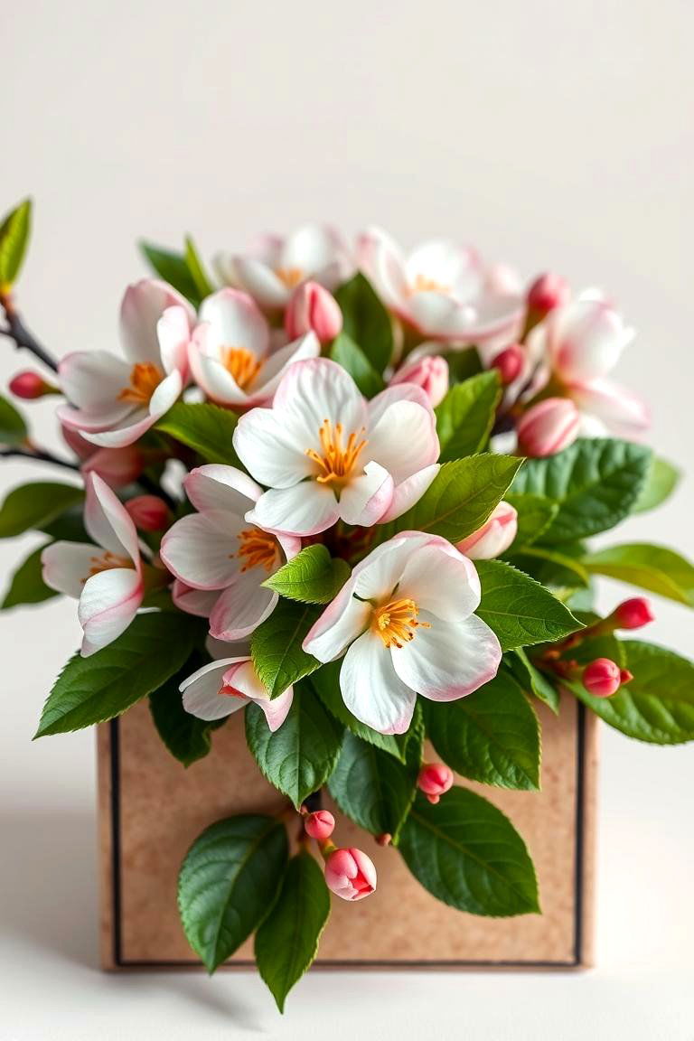 Crisp Apple Blossom Charm - 24 Fall Flower Box Ideas