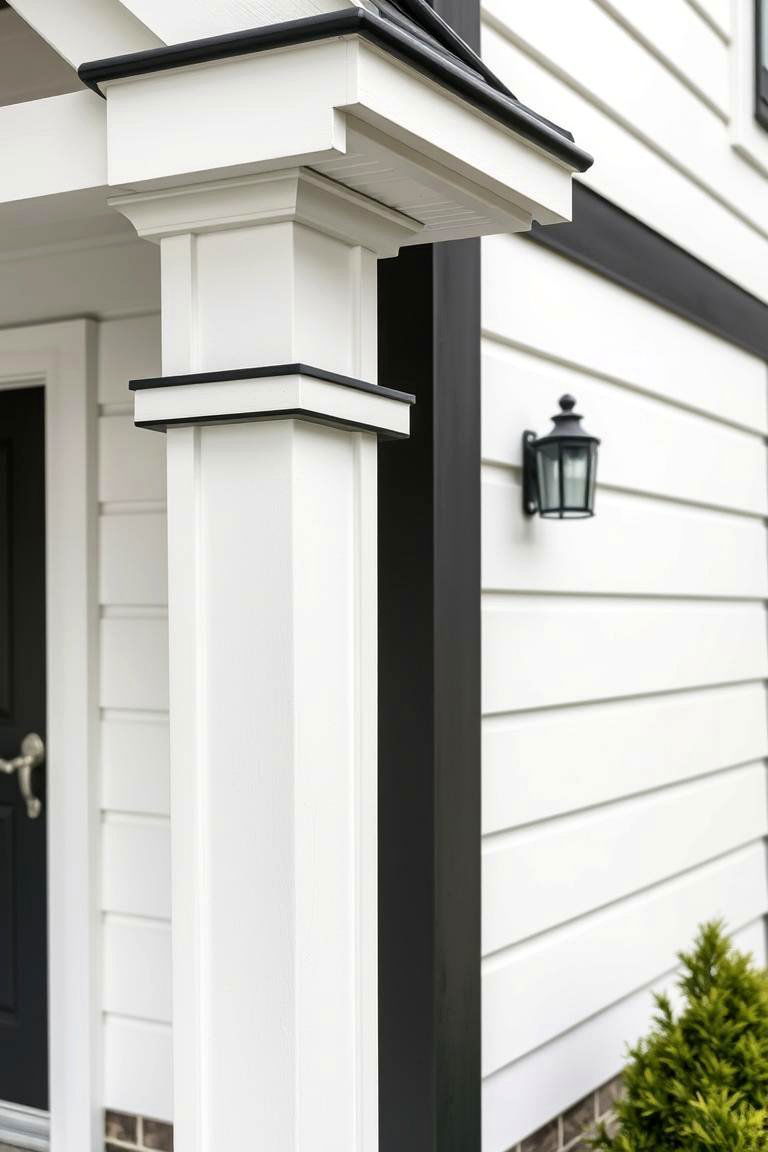 Crisp Contrasting Trim - 24 Black and White House Exterior Ideas