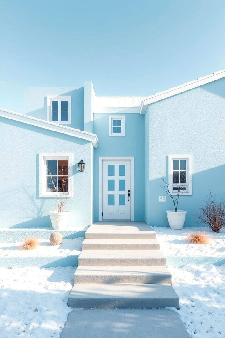 Crisp Ice Blue - 24 Blue Exterior House Colors
