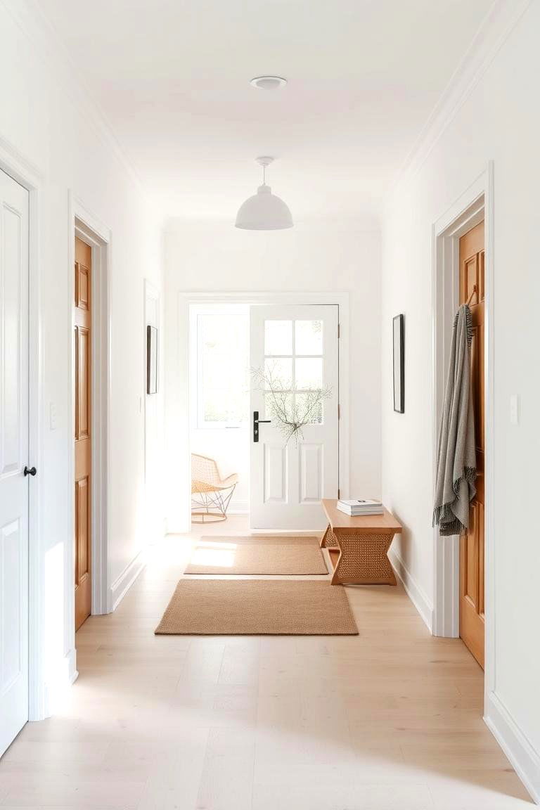 Crisp Neutral Decor Focus - 24 Scandinavian Entryway Ideas