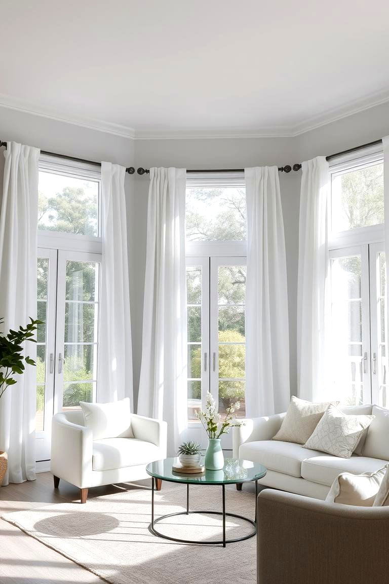 Crisp White Curtains - 24 What Color Curtains Go With Gray Walls
