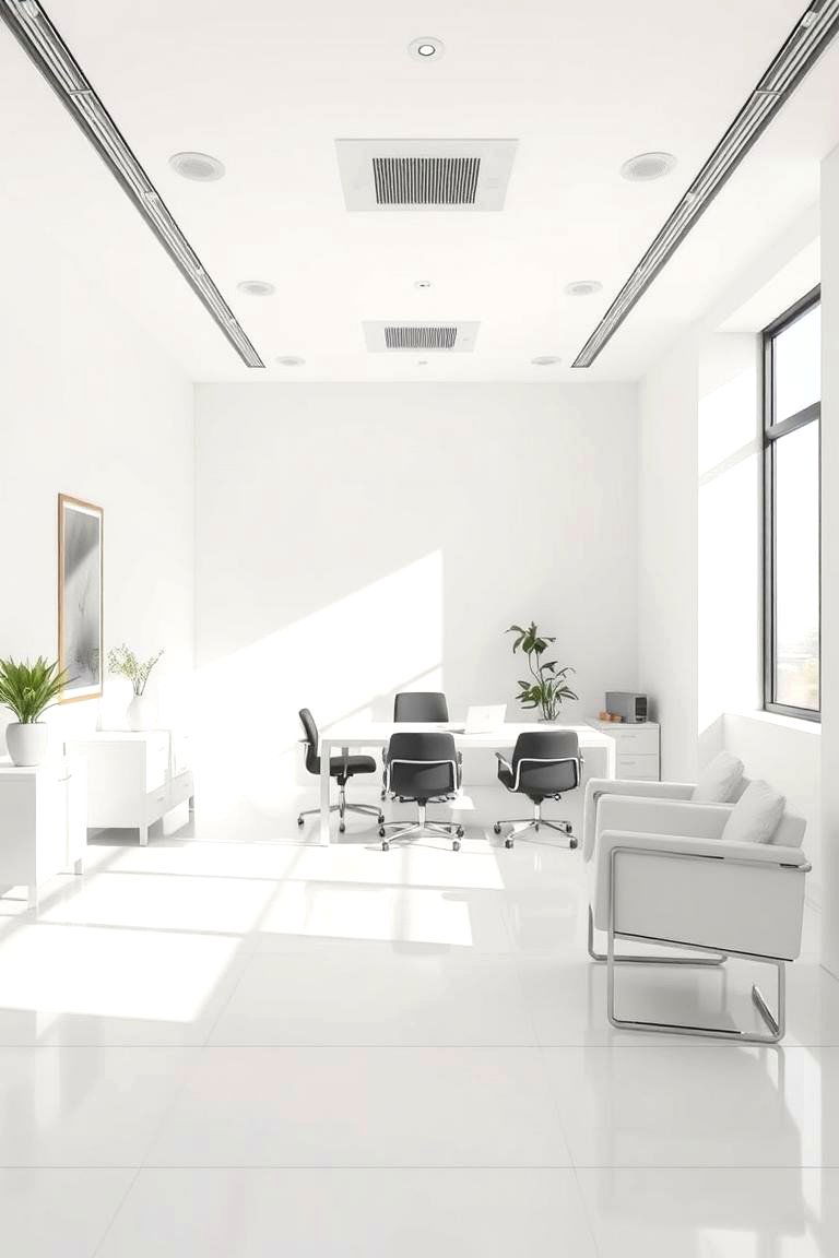 Crisp White Elegance - 24 Home Office Paint Colors