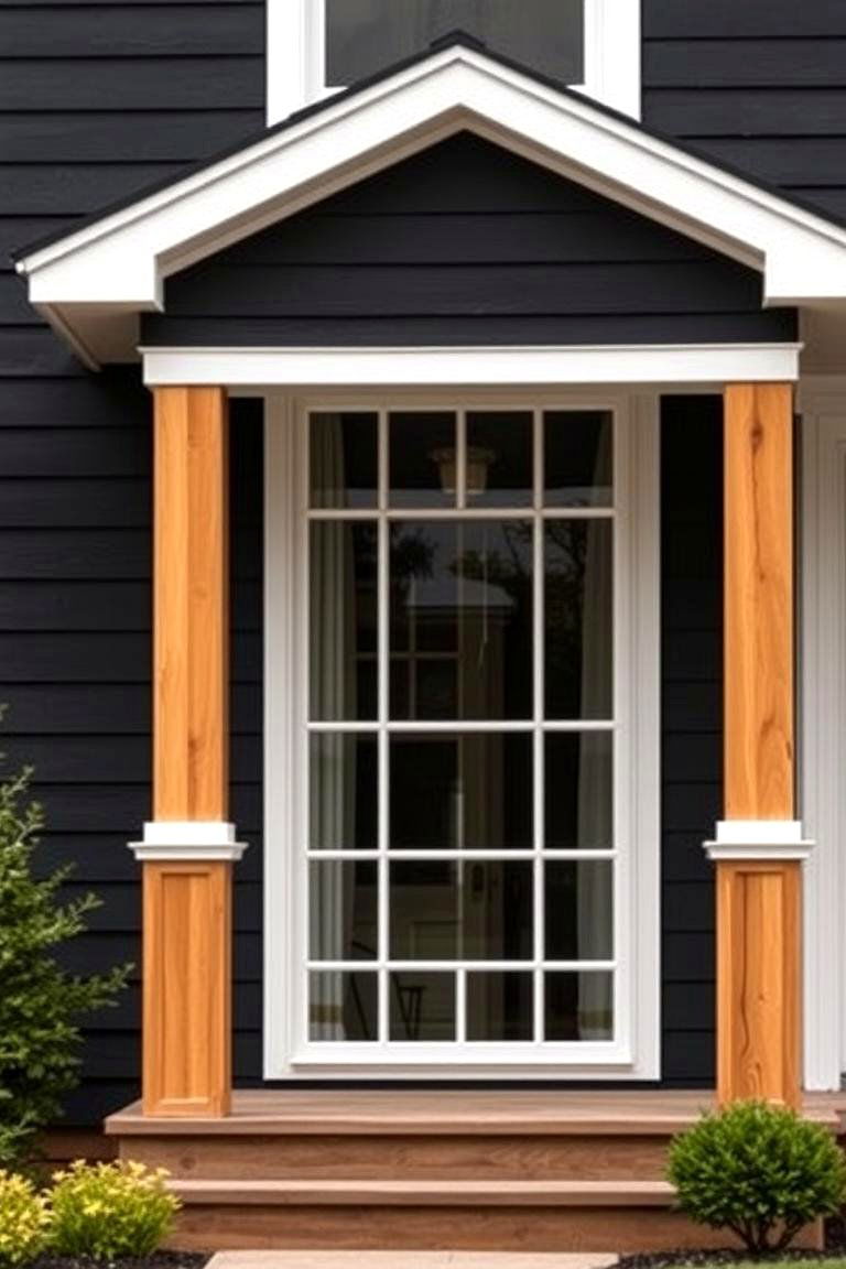 Crisp White Trim - 24 Paint Colors for a Modern Black House With Cedar Accents
