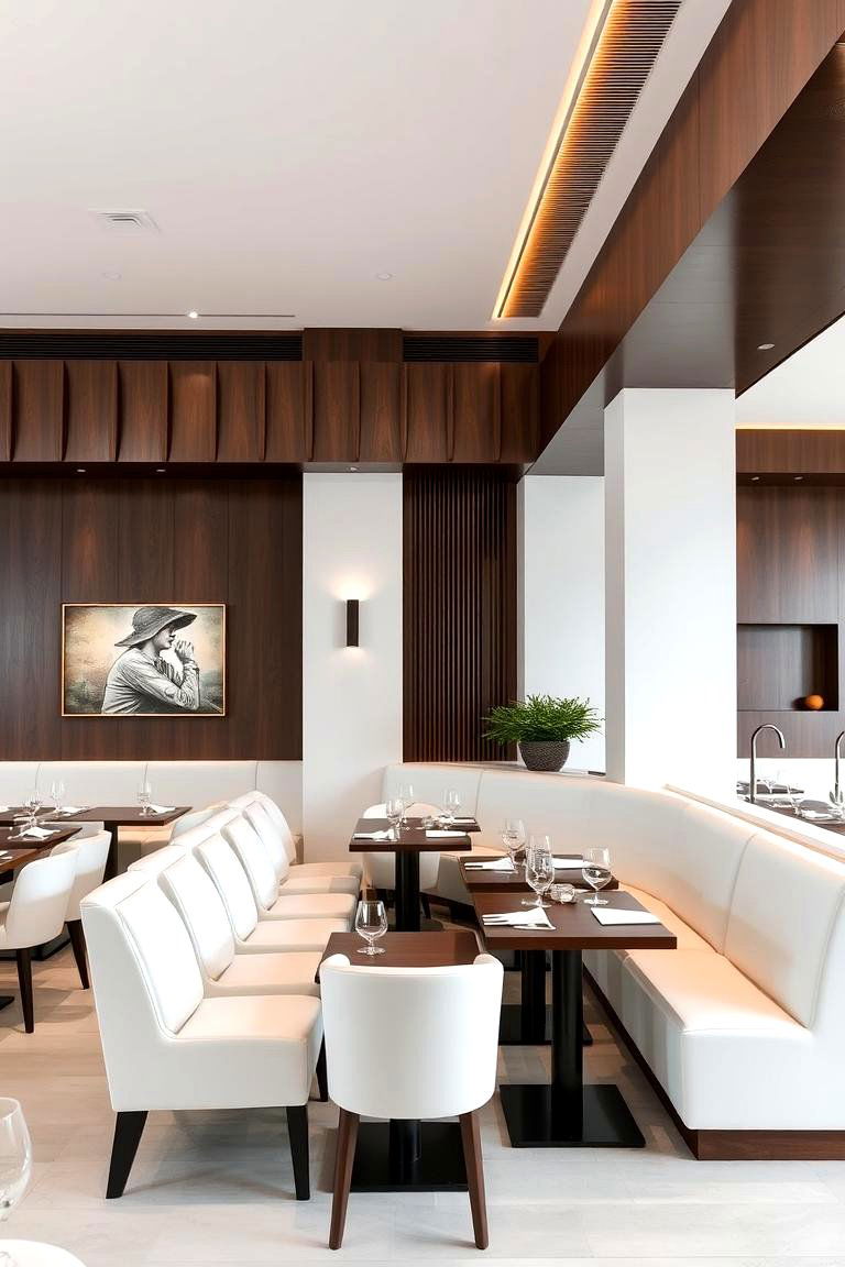 Crisp White Walls with Dark Wood Details - 24 Colonial Dining Room Ideas
