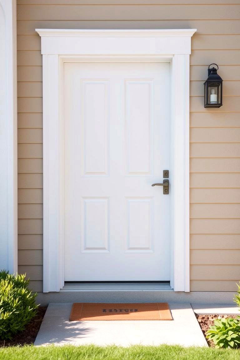 Crisp White for Fresh Simplicity - 24 Front Door Color Ideas