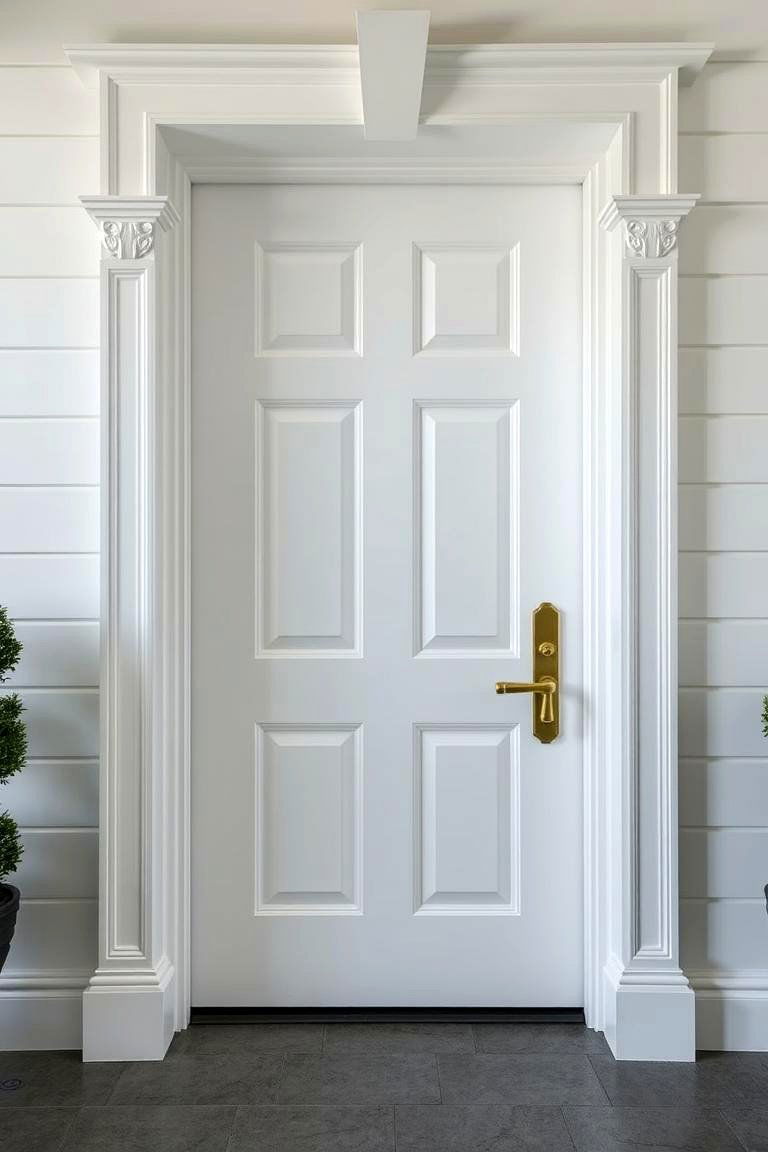 Crisp White with Timeless Accents - 24 Colonial Front Door Ideas
