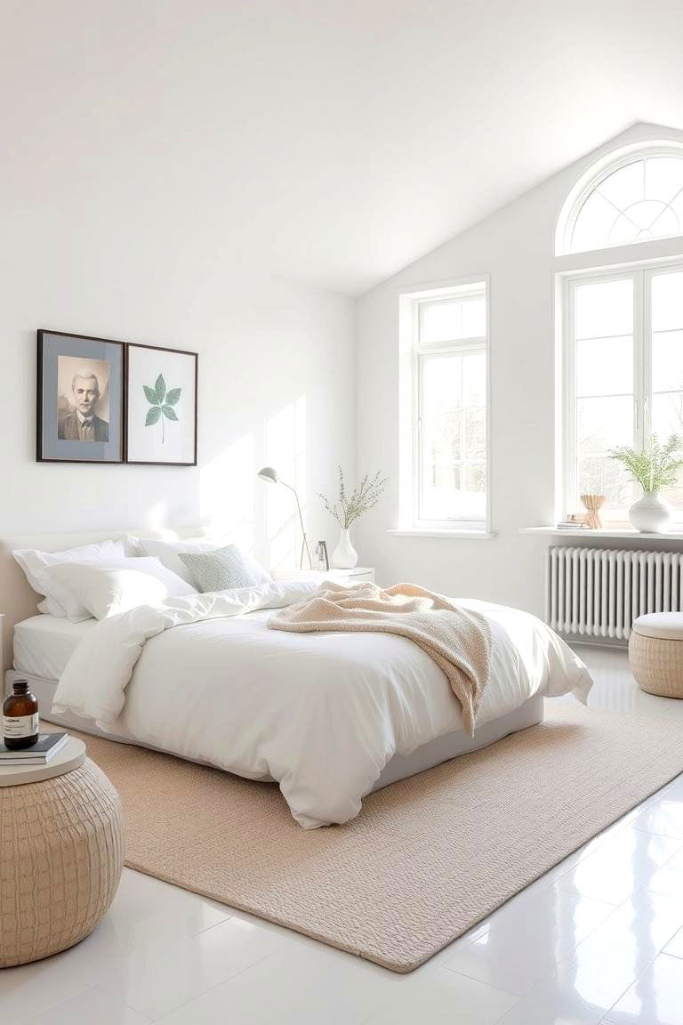 Crisp Winter White Clarity - 24 Bedroom Paint Colors
