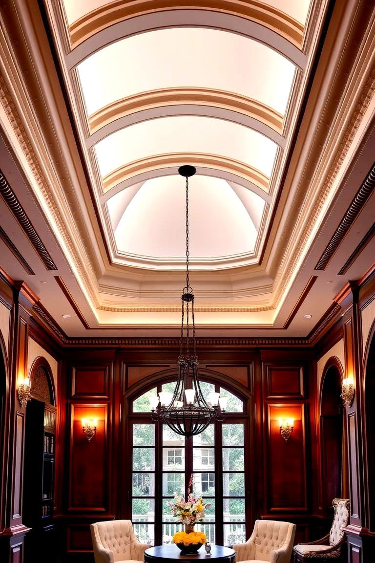 Crown Molding Accents - 24 Vaulted Ceiling Ideas