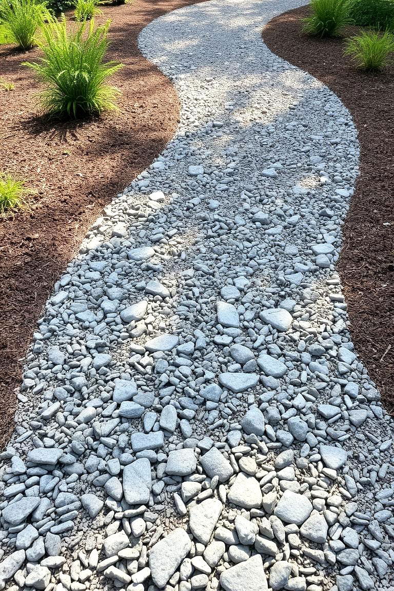 Crushed Stone and Mulch Blend - 24 Mulch Pathway Ideas