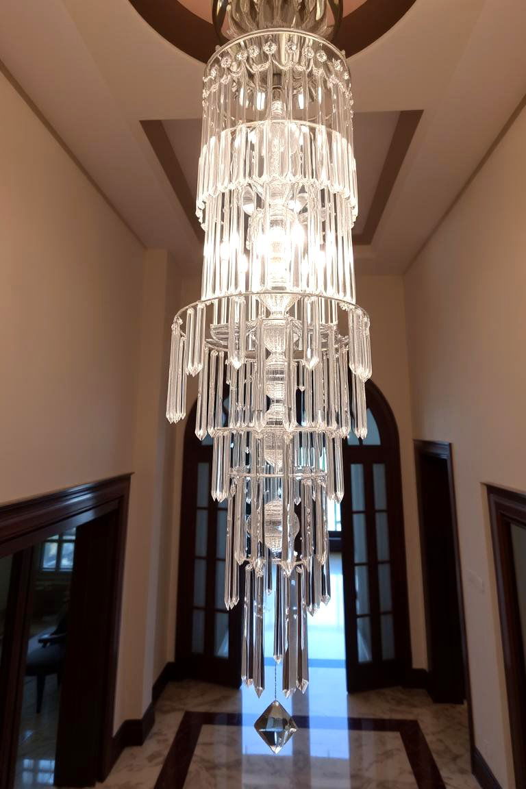 Crystal Clear Glass Chandeliers - 24 Entryway Lighting Ideas